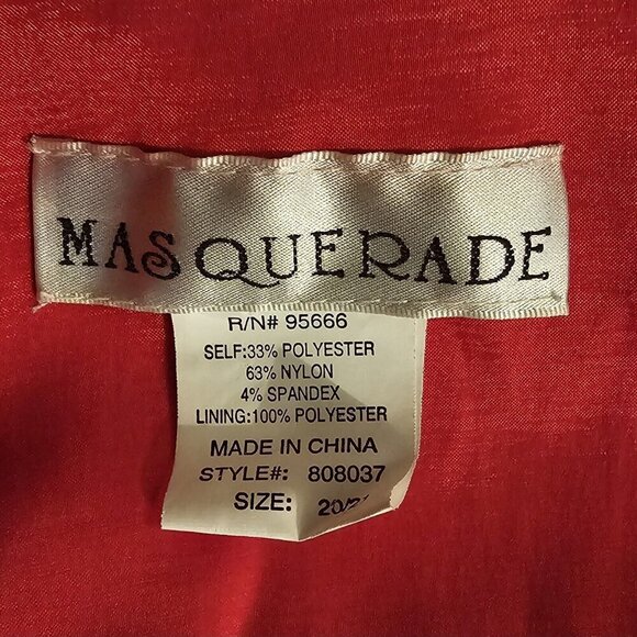 Masquerade Red Short Prom Or Formal dress Size 20 One Shoulder Flower Pleated - Picture 3 of 8